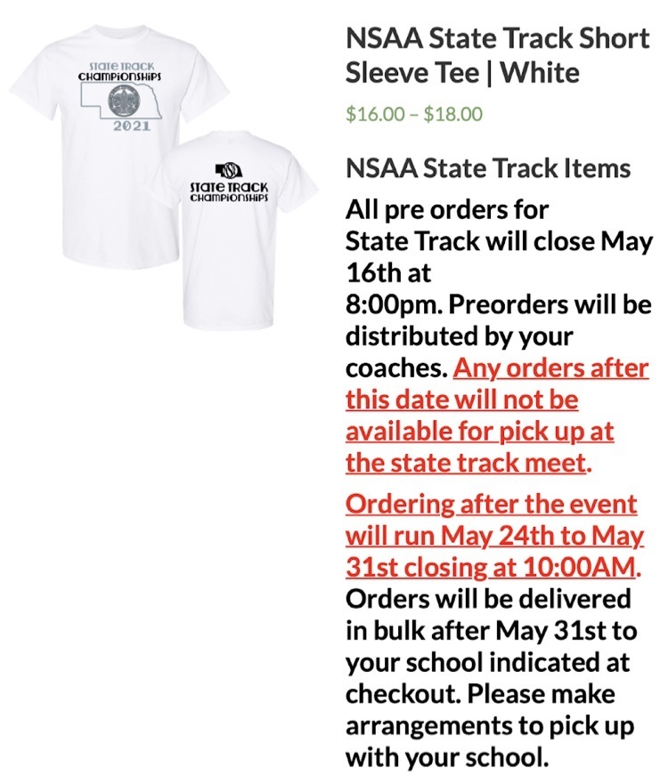 State Track Shirts